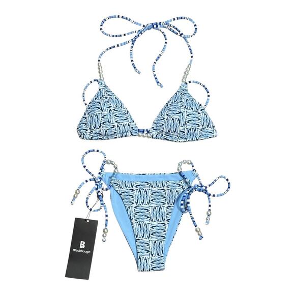 Blackbough Swim NWT Vera Double Strap Triangle Top & Bikini Bottom Set Il Pisce - Picture 4 of 7